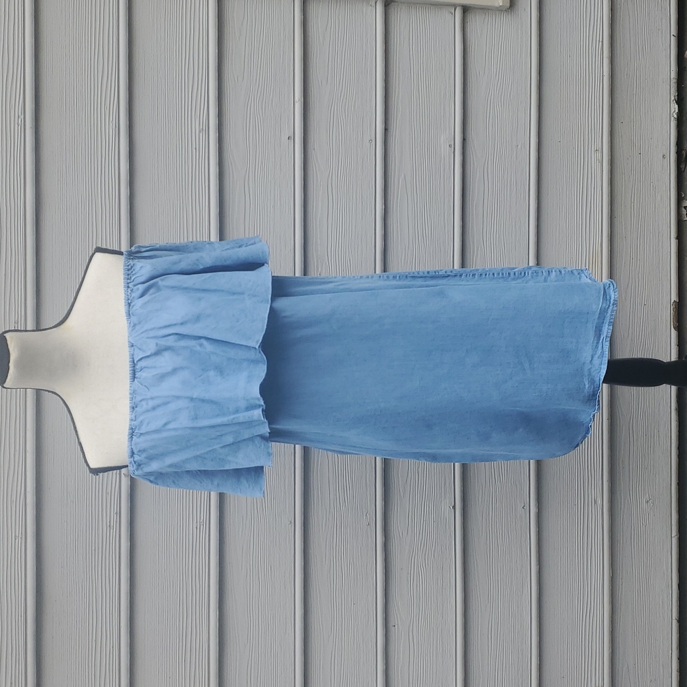 Spense Off The Shoulder Chambray Dress
